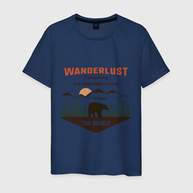 Мужская футболка хлопок с принтом Горы в Тюмени, 100% хлопок | прямой крой, круглый вырез горловины, длина до линии бедер, слегка спущенное плечо. | camping | mountains | кемпинг | природа