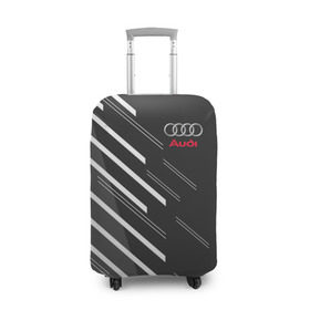 Чехол для чемодана 3D с принтом AUDI SPORT в Тюмени, 86% полиэфир, 14% спандекс | двустороннее нанесение принта, прорези для ручек и колес | auto | авто | ауди | машины
