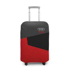 Чехол для чемодана 3D с принтом AUDI SPORT в Тюмени, 86% полиэфир, 14% спандекс | двустороннее нанесение принта, прорези для ручек и колес | авто | ауди | машины