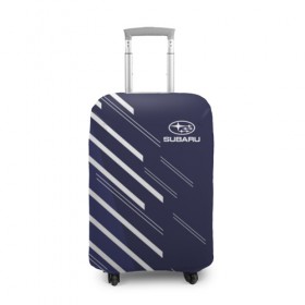 Чехол для чемодана 3D с принтом SUBARU SPORT в Тюмени, 86% полиэфир, 14% спандекс | двустороннее нанесение принта, прорези для ручек и колес | 