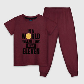 Детская пижама хлопок с принтом Be A Eleven в Тюмени, 100% хлопок |  брюки и футболка прямого кроя, без карманов, на брюках мягкая резинка на поясе и по низу штанин
 | stranger things | очень странные дела