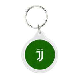 Брелок круглый с принтом FC Juventus в Тюмени, пластик и полированная сталь | круглая форма, металлическое крепление в виде кольца | football | soccer | ювентус