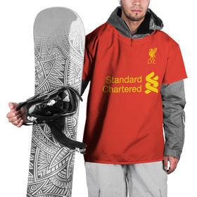 Накидка на куртку 3D с принтом Форма Садьо Мане в Тюмени, 100% полиэстер |  | Тематика изображения на принте: fc | footbal club | liverpool | mane | ливерпуль | футбол | футбольный клуб