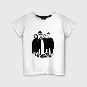 Детская футболка хлопок с принтом Группа Arctic Monkeys в Тюмени, 100% хлопок | круглый вырез горловины, полуприлегающий силуэт, длина до линии бедер | Тематика изображения на принте: 