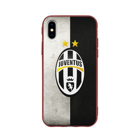 Чехол для Apple iPhone X силиконовый матовый с принтом Juventus FC в Тюмени, Силикон | Печать на задней стороне чехла, без боковой панели | juve | италия | клуб | фк | футбол | футбольный | ювентус