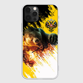 Чехол для iPhone 12 Pro Max с принтом Имперский флаг и медведь в Тюмени, Силикон |  | Тематика изображения на принте: russian bear | герб | россия
