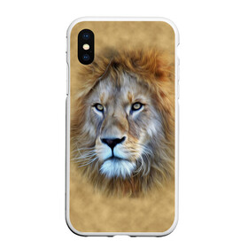 Чехол для iPhone XS Max матовый с принтом Лев в Тюмени, Силикон | Область печати: задняя сторона чехла, без боковых панелей | голова | животные | кошка | лев | львица | природа | хищник