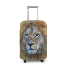Чехол для чемодана 3D с принтом Лев в Тюмени, 86% полиэфир, 14% спандекс | двустороннее нанесение принта, прорези для ручек и колес | голова | животные | кошка | лев | львица | природа | хищник