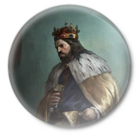 Значок с принтом Kingdom Come: Deliverance в Тюмени,  металл | круглая форма, металлическая застежка в виде булавки | 