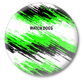 Значок с принтом Watch Dogs в Тюмени,  металл | круглая форма, металлическая застежка в виде булавки | Тематика изображения на принте: ded | dedsec | sec | watch dogs | watchdogs | дедсек | дэдсек