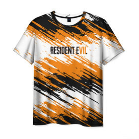 Мужская футболка 3D с принтом Resident Evil в Тюмени, 100% полиэфир | прямой крой, круглый вырез горловины, длина до линии бедер | biohazard | evil | game | horror | residen | survival | зла | зомби | игра | краска | краски | мертвецы | обитель | хоррор