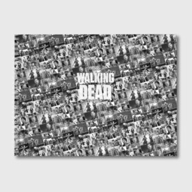 Альбом для рисования с принтом The Walking Dead в Тюмени, 100% бумага
 | матовая бумага, плотность 200 мг. | Тематика изображения на принте: dead | walking | апокалипсис | бита | гленн | дерил | зомби | карл | люсиль | мертвецы | мишонн | ниган | рик | сериал | ходячие