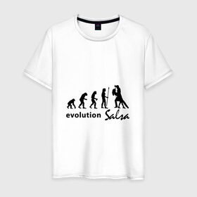 Мужская футболка хлопок с принтом Evolution Salsa в Тюмени, 100% хлопок | прямой крой, круглый вырез горловины, длина до линии бедер, слегка спущенное плечо. | Тематика изображения на принте: 