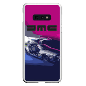 Чехол для Samsung S10E с принтом DeLorean в Тюмени, Силикон | Область печати: задняя сторона чехла, без боковых панелей | back to the future | dmc | браун | делореан | делориан | дилориан | док | дэлореан | макфлай | марти | машина времени | эммет