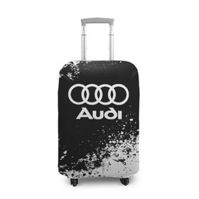 Чехол для чемодана 3D с принтом Audi abstract sport в Тюмени, 86% полиэфир, 14% спандекс | двустороннее нанесение принта, прорези для ручек и колес | ауди | кольца | лого | машина