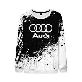 Мужской свитшот 3D с принтом Audi abstract sport в Тюмени, 100% полиэстер с мягким внутренним слоем | круглый вырез горловины, мягкая резинка на манжетах и поясе, свободная посадка по фигуре | Тематика изображения на принте: ауди | кольца | лого | машина