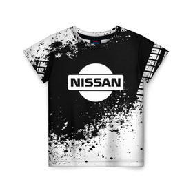 Детская футболка 3D с принтом Nissan abstract sport в Тюмени, 100% гипоаллергенный полиэфир | прямой крой, круглый вырез горловины, длина до линии бедер, чуть спущенное плечо, ткань немного тянется | motor | nissan | авто | лого | машина | ниссан | тачка