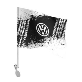 Флаг для автомобиля с принтом Volkswagen abstract sport в Тюмени, 100% полиэстер | Размер: 30*21 см | Тематика изображения на принте: auto | automobile | car | machine | motor | motor car | sport car | volkswagen | автомашина | бренд | легковой автомобиль | марка | спортивный автомобиль | тачка