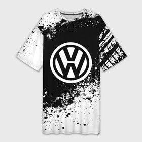 Платье-футболка 3D с принтом Volkswagen abstract sport в Тюмени,  |  | auto | automobile | car | machine | motor | motor car | sport car | volkswagen | автомашина | бренд | легковой автомобиль | марка | спортивный автомобиль | тачка