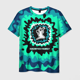 Мужская футболка 3D с принтом Haunted Family в Тюмени, 100% полиэфир | прямой крой, круглый вырез горловины, длина до линии бедер | 