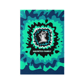 Обложка для паспорта матовая кожа с принтом Haunted Family в Тюмени, натуральная матовая кожа | размер 19,3 х 13,7 см; прозрачные пластиковые крепления | Тематика изображения на принте: 