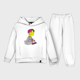 Детский костюм хлопок Oversize с принтом Bart Lili Peep в Тюмени,  |  | Тематика изображения на принте: bart simpson | lil peep | барт симпсон | лил пип