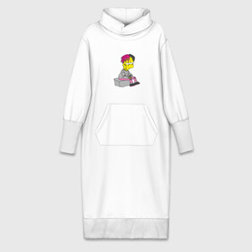 Платье удлиненное хлопок с принтом Bart Lili Peep в Тюмени,  |  | Тематика изображения на принте: bart simpson | lil peep | барт симпсон | лил пип