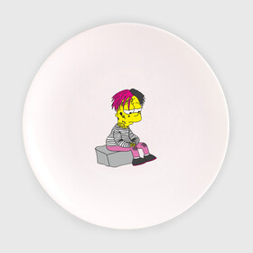 Тарелка 3D с принтом Bart Lili Peep в Тюмени, фарфор | диаметр - 210 мм
диаметр для нанесения принта - 120 мм | bart simpson | lil peep | барт симпсон | лил пип