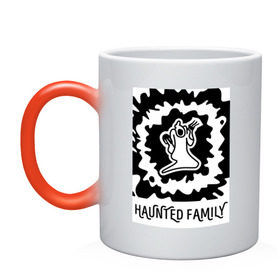 Кружка хамелеон с принтом Haunted Family в Тюмени, керамика | меняет цвет при нагревании, емкость 330 мл | Тематика изображения на принте: 