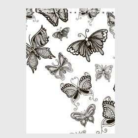 Скетчбук с принтом Коллекция BOUDOIR в Тюмени, 100% бумага
 | 48 листов, плотность листов — 100 г/м2, плотность картонной обложки — 250 г/м2. Листы скреплены сверху удобной пружинной спиралью | Тематика изображения на принте: абстракция | бабочки