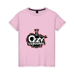 Женская футболка хлопок с принтом Ozzy Ozbourne в Тюмени, 100% хлопок | прямой крой, круглый вырез горловины, длина до линии бедер, слегка спущенное плечо | black sabbath | блек сабатаж | озборн | оззи | ози | осборн