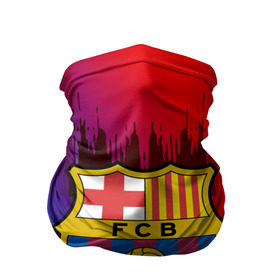 Бандана-труба 3D с принтом FC Barcelona color sport в Тюмени, 100% полиэстер, ткань с особыми свойствами — Activecool | плотность 150‒180 г/м2; хорошо тянется, но сохраняет форму | Тематика изображения на принте: football | soccer | барселона