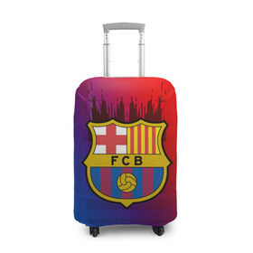 Чехол для чемодана 3D с принтом FC Barcelona color sport в Тюмени, 86% полиэфир, 14% спандекс | двустороннее нанесение принта, прорези для ручек и колес | football | soccer | барселона