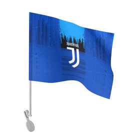 Флаг для автомобиля с принтом FC Juventus color abstract в Тюмени, 100% полиэстер | Размер: 30*21 см | 