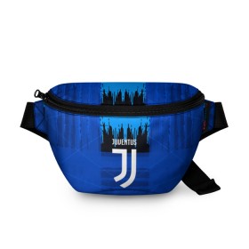 Поясная сумка 3D с принтом FC Juventus color abstract в Тюмени, 100% полиэстер | плотная ткань, ремень с регулируемой длиной, внутри несколько карманов для мелочей, основное отделение и карман с обратной стороны сумки застегиваются на молнию | 