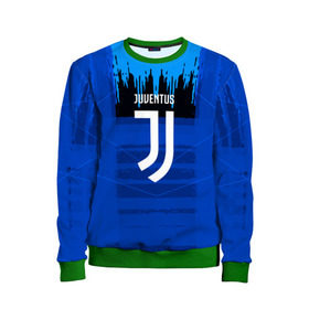 Детский свитшот 3D с принтом FC Juventus color abstract в Тюмени, 100% полиэстер | свободная посадка, прямой крой, мягкая тканевая резинка на рукавах и понизу свитшота | 