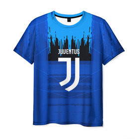 Мужская футболка 3D с принтом FC Juventus color abstract в Тюмени, 100% полиэфир | прямой крой, круглый вырез горловины, длина до линии бедер | 