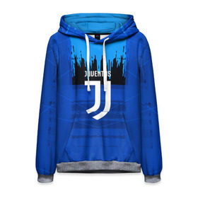 Мужская толстовка 3D с принтом FC Juventus color abstract в Тюмени, 100% полиэстер | двухслойный капюшон со шнурком для регулировки, мягкие манжеты на рукавах и по низу толстовки, спереди карман-кенгуру с мягким внутренним слоем. | 