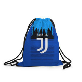 Рюкзак-мешок 3D с принтом FC Juventus color abstract в Тюмени, 100% полиэстер | плотность ткани — 200 г/м2, размер — 35 х 45 см; лямки — толстые шнурки, застежка на шнуровке, без карманов и подкладки | 