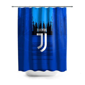 Штора 3D для ванной с принтом FC Juventus color abstract в Тюмени, 100% полиэстер | плотность материала — 100 г/м2. Стандартный размер — 146 см х 180 см. По верхнему краю — пластиковые люверсы для креплений. В комплекте 10 пластиковых колец | 