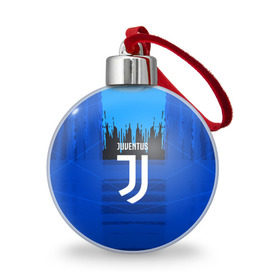 Ёлочный шар с принтом FC Juventus color abstract в Тюмени, Пластик | Диаметр: 77 мм | 