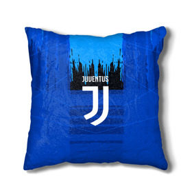 Подушка 3D с принтом FC Juventus color abstract в Тюмени, наволочка – 100% полиэстер, наполнитель – холлофайбер (легкий наполнитель, не вызывает аллергию). | состоит из подушки и наволочки. Наволочка на молнии, легко снимается для стирки | 