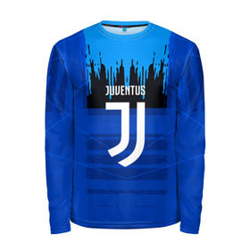 Мужской лонгслив 3D с принтом FC Juventus color abstract в Тюмени, 100% полиэстер | длинные рукава, круглый вырез горловины, полуприлегающий силуэт | 