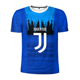 Мужская футболка 3D спортивная с принтом FC Juventus color abstract в Тюмени, 100% полиэстер с улучшенными характеристиками | приталенный силуэт, круглая горловина, широкие плечи, сужается к линии бедра | 