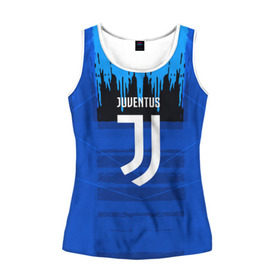 Женская майка 3D с принтом FC Juventus color abstract в Тюмени, 100% полиэстер | круглая горловина, прямой силуэт, длина до линии бедра | Тематика изображения на принте: 