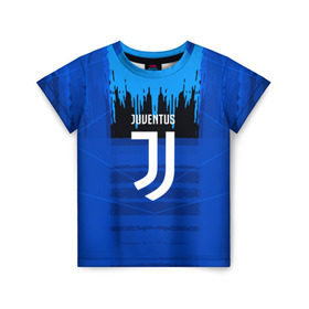 Детская футболка 3D с принтом FC Juventus color abstract в Тюмени, 100% гипоаллергенный полиэфир | прямой крой, круглый вырез горловины, длина до линии бедер, чуть спущенное плечо, ткань немного тянется | 