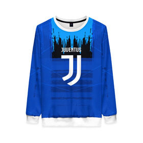 Женский свитшот 3D с принтом FC Juventus color abstract в Тюмени, 100% полиэстер с мягким внутренним слоем | круглый вырез горловины, мягкая резинка на манжетах и поясе, свободная посадка по фигуре | 