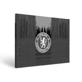 Холст прямоугольный с принтом FC Chelsea abstract color в Тюмени, 100% ПВХ |  | football | soccer | челси