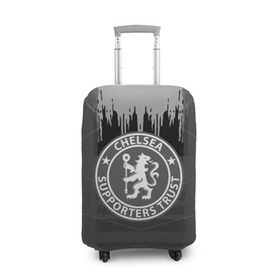 Чехол для чемодана 3D с принтом FC Chelsea abstract color в Тюмени, 86% полиэфир, 14% спандекс | двустороннее нанесение принта, прорези для ручек и колес | football | soccer | челси