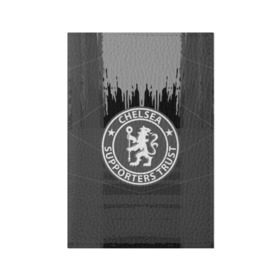 Обложка для паспорта матовая кожа с принтом FC Chelsea abstract color в Тюмени, натуральная матовая кожа | размер 19,3 х 13,7 см; прозрачные пластиковые крепления | Тематика изображения на принте: football | soccer | челси